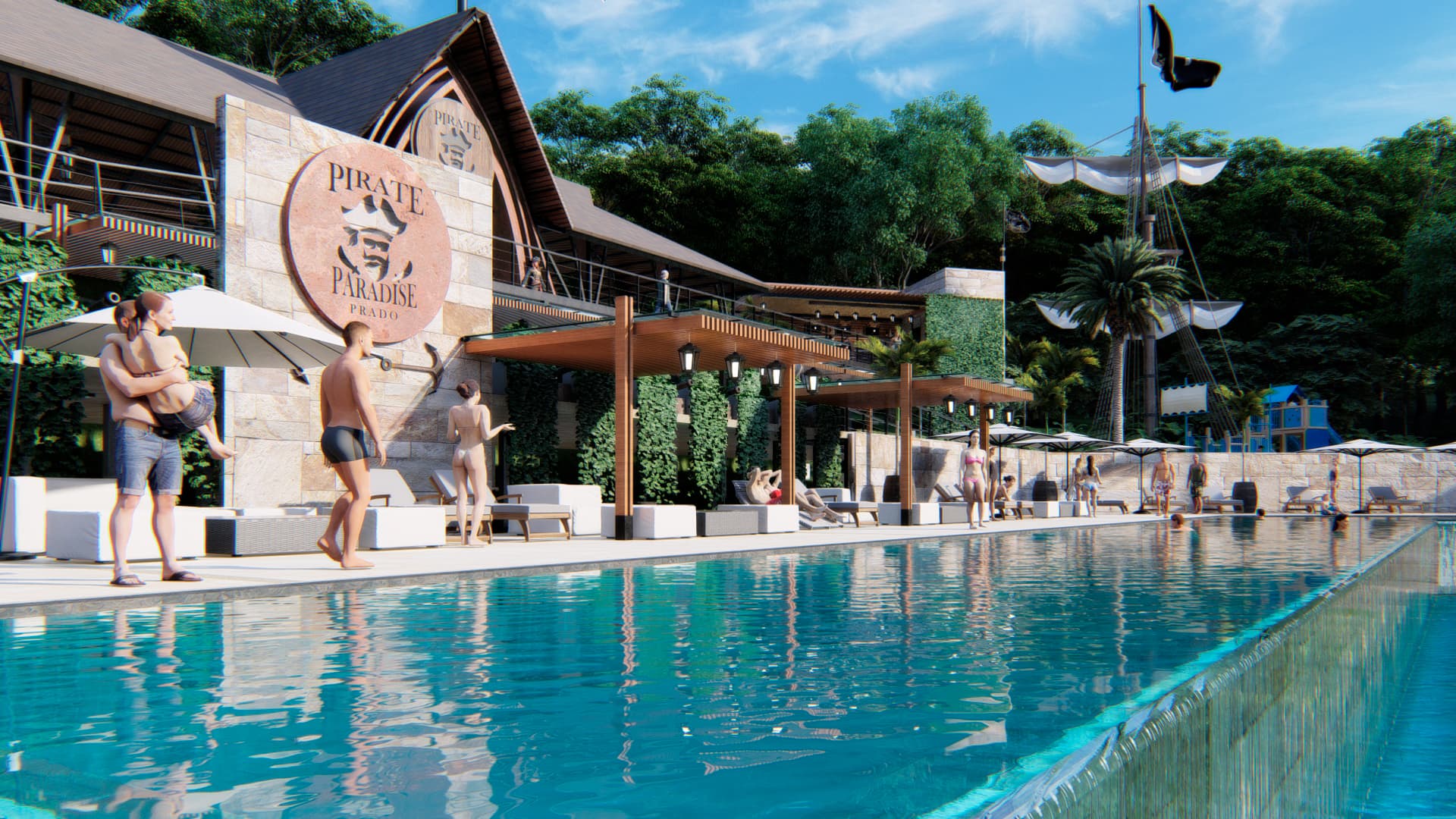 Piscina adultos y niños